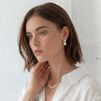 Luna Pearl Arc Necklace