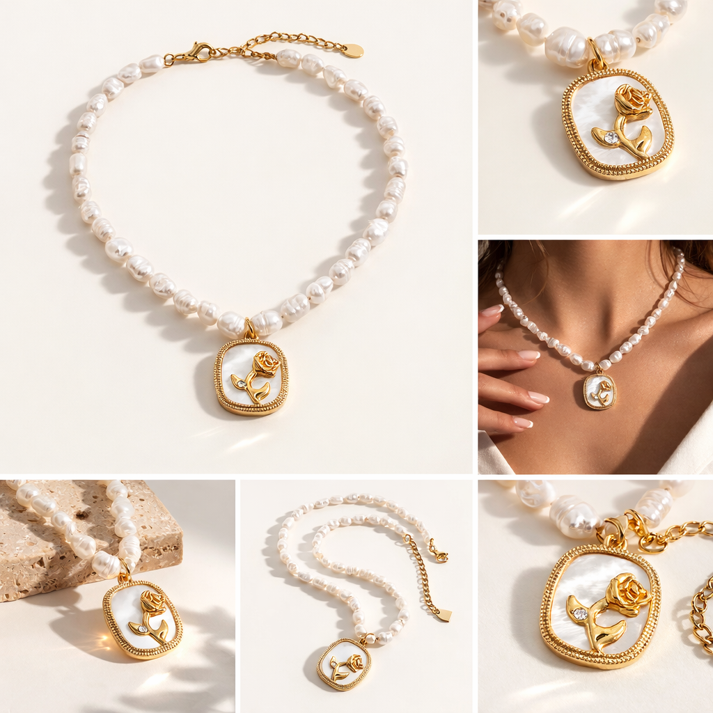 The Rosé Pearl Pendant Necklace